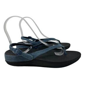 Fit Flop Womens The Skinny Adjustable Denim Strap Sandals Size 7